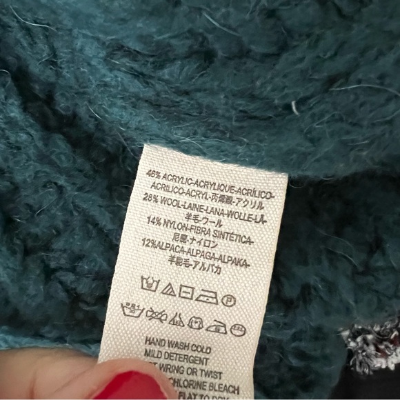 Free People Women's Fluffy Fox Sweater Sz XS Oversized wool alpaca - Picture 10 of 10